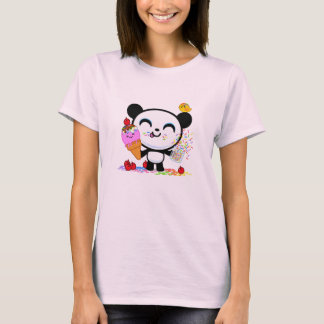Cici Panda Kärlek Ice Cream Cones with Sprinkles T-shirt