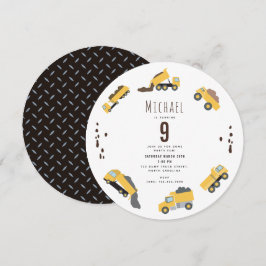 Cicle Birthday Cute Lastbil Inbjudningar