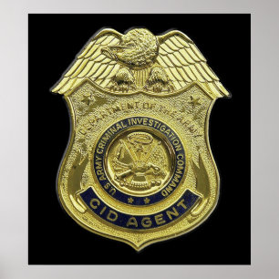 CID AGENT BADGE AMERICAN US Army Inve Criminal Inv Poster