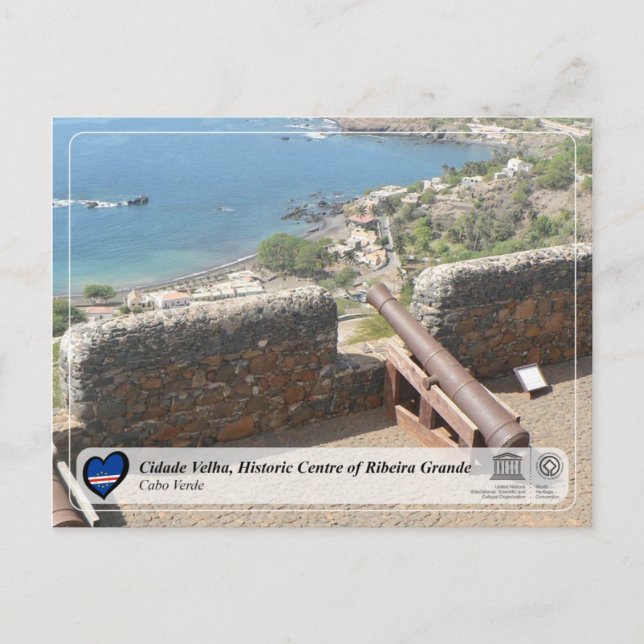 Cidade Velha, historiskt centrum för Ribeira Grand Vykort (Framsida)