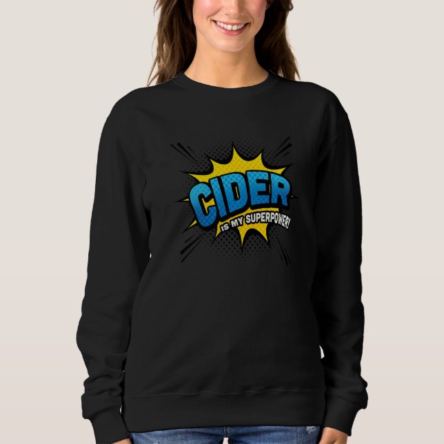 Cider är min supermakt Tecknad Bok T Shirt (Framsida)