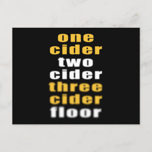 Cider dricker alkohol party lustigt och säger: vykort