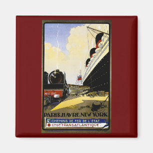 Cie Gie Transatlantique Vintage resor Ad Magnet
