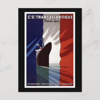 Cie Gle Transatlantique Fransk Line Vykort