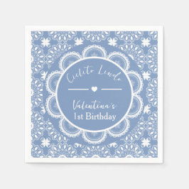 Cielito Lindo 1-årsdag Blå Pappersservett