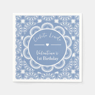 Cielito Lindo 1-årsdag Blå Pappersservett