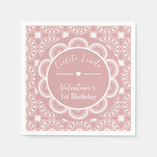 Cielito Lindo 1-årsdag Rosa Pappersservett