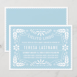 Cielito Lindo baby blue dusch i Mexikanska pojke Inbjudningar