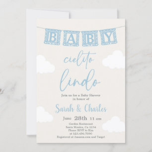 Cielito Lindo Baby Shower Boy-inbjudan Inbjudningar