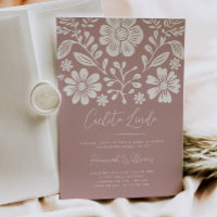 Cielito Lindo Baby Shower-inbjudan för Rosa