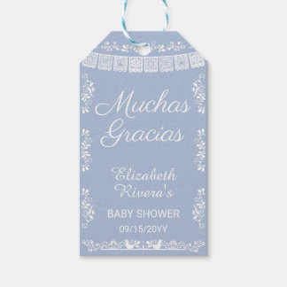 Cielito Lindo Baby Shower Många Tack Presentetikett