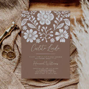 Cielito Lindo Baby Shower Terracotta-inbjudan Inbjudningar