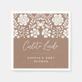 Cielito Lindo Baby Shower Terracotta-inbjudan Pappersservett