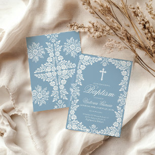 Cielito Lindo Baptism Baby blue Inbjudningar