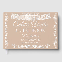 Cielito Lindo Beige Baby Shower Gästböcker