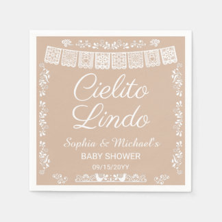 Cielito Lindo Beige Bebis-fest Pappersservett