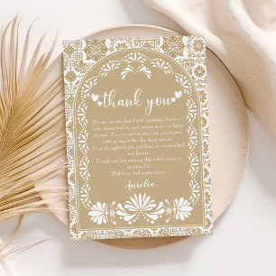 Cielito lindo Beige Mexican Baby Shower Tack Kort