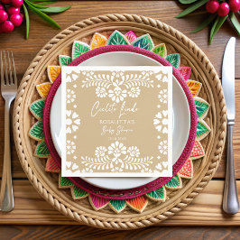 Cielito lindo beige mexikansk babydusch pappersservett