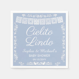 Cielito Lindo Blå Babyfirande Pappersservett