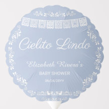 Cielito Lindo Blå Papel Picado Baby Shower-fest