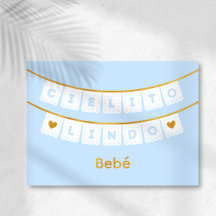 Cielito Lindo Blue Baby Grattis Card