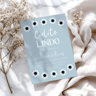 CIelito Lindo Blue Mexican Boy Shower Party Inbjudningar