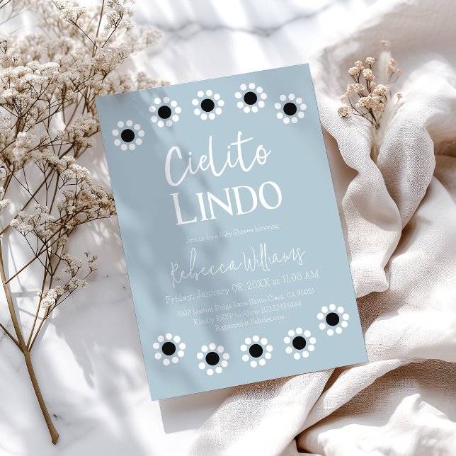 Cielito Lindo Blue Mexican Boy Shower Party Inbjudningar (Skapare uppladdad)