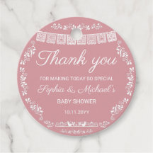Cielito Lindo Blush Pink Papel Picado Baby Shower