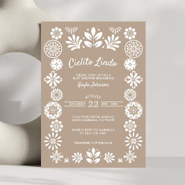 Cielito Lindo Boho Beige Könsneutral Inbjudningar
