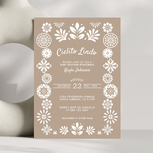Cielito Lindo Boho Beige Könsneutral Inbjudningar
