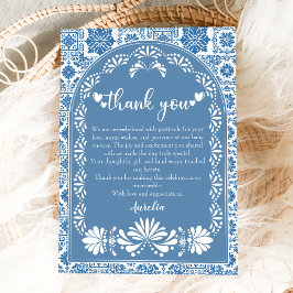 Cielito lindo Dusty Blue Mexican Baby Shower Tack Kort