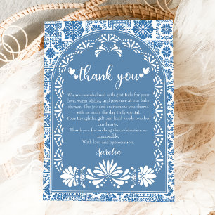 Cielito lindo Dusty Blue Mexican Baby Shower Tack Kort