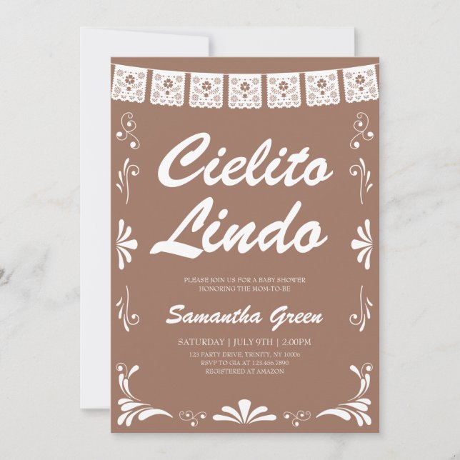 Cielito Lindo Gender Neutral Baby Shower Inbjudningar (Framsida)