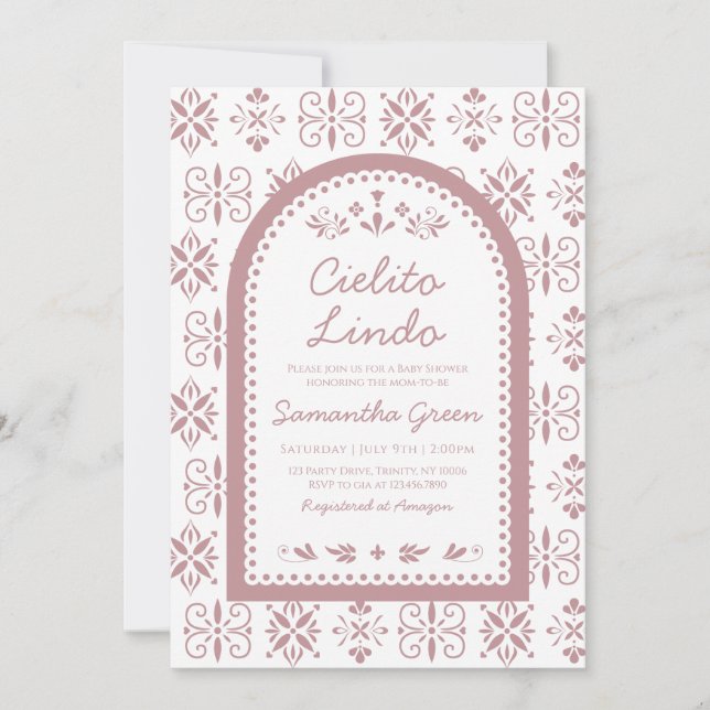 Cielito Lindo Girl Baby Shower Inbjudningar (Framsida)