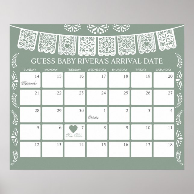 Cielito Lindo Gissa förfallodatum-kalender Poster (Framsidan)