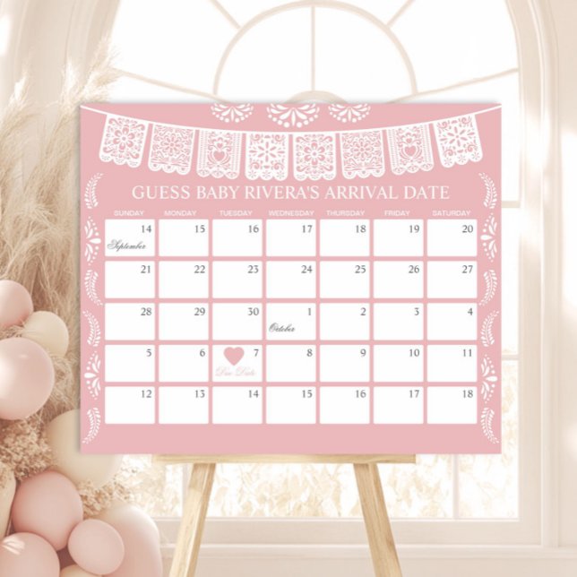 Cielito Lindo Gissa förlossningsdatum kalender Poster (Skapare uppladdad)