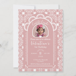 Cielito Lindo-inbjudan 1:a födelsedagen med foto Inbjudningar