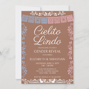 Cielito Lindo Könsbestämmande Fest Inbjudningar