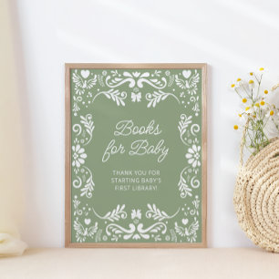Cielito Lindo Mexican Baby Shower Bokar för Baby Poster