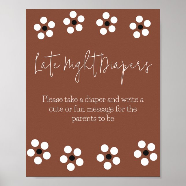 Cielito Lindo Mexican Baby Shower Game Diaper Poster (Framsidan)