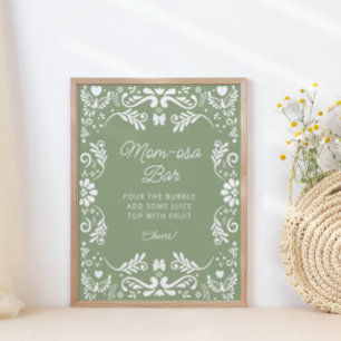 Cielito Lindo Mexican Baby Shower Mamma-osa Pub Poster