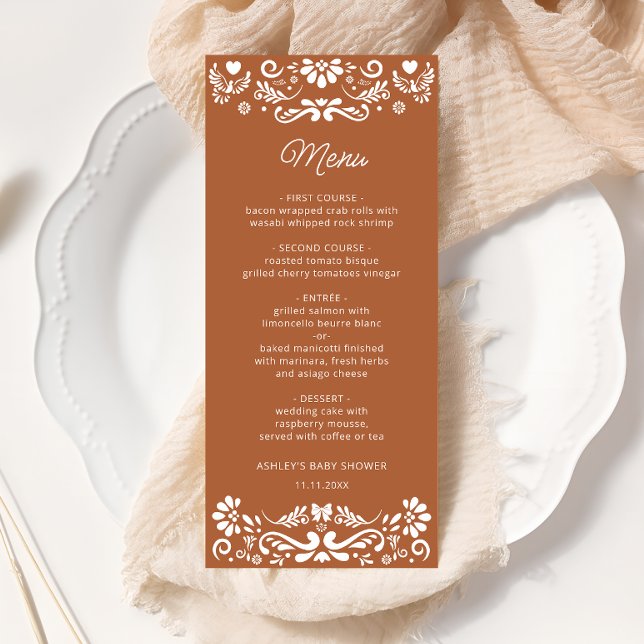 Cielito Lindo Mexican Baby Shower Menu Meny (Skapare uppladdad)