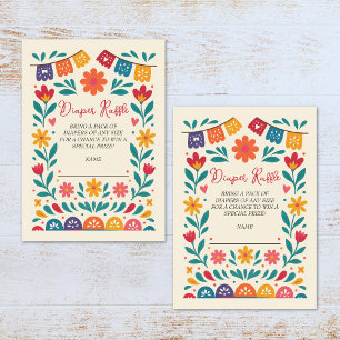 Cielito Lindo Mexican Baby Shower Raffle Tilläggskort