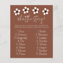 Cielito Lindo Mexican Baby Shower Story Game Card