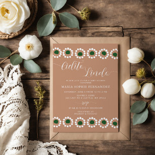 Cielito Lindo Mexican Barro Boho Baby Shower Inbjudningar