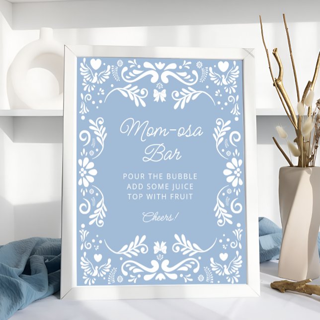 Cielito Lindo Mexican Blue Baby Shower Mamma-osa P Poster (Skapare uppladdad)