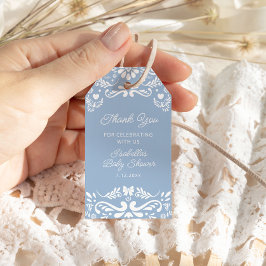 Cielito Lindo Mexican Blue Baby Shower Tack Presentetikett