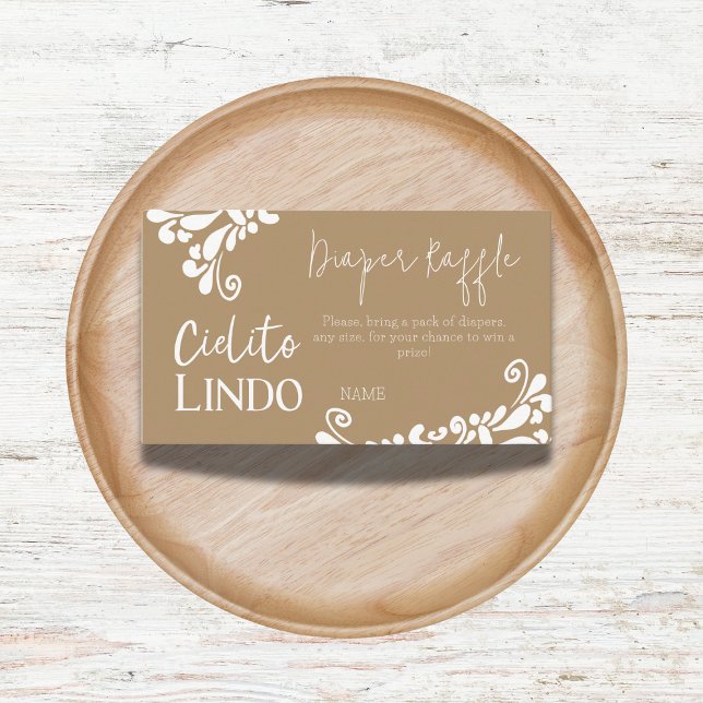 Cielito Lindo Mexican Fiesta Baby Shower Diaper Tilläggskort (Skapare uppladdad)