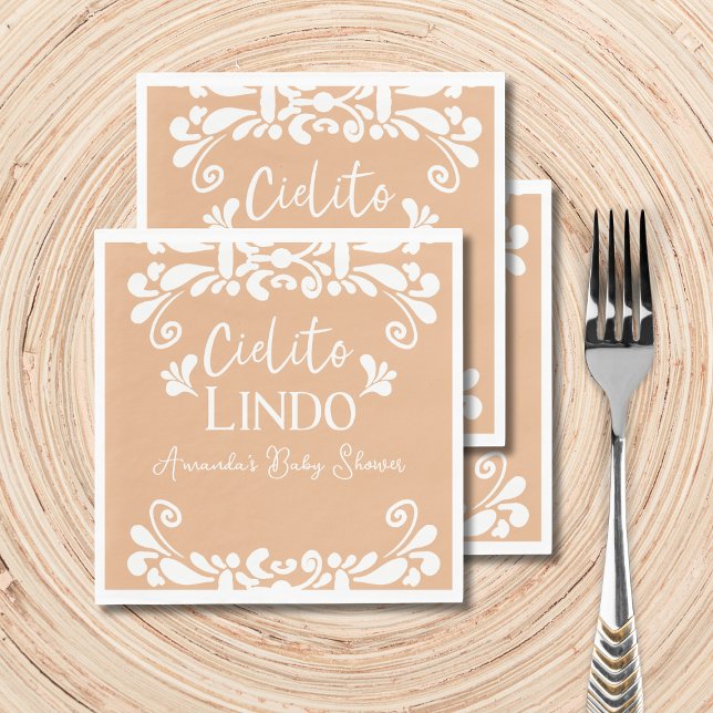 Cielito Lindo Mexican Fiesta Neutralt Baby Shower Pappersservett (Skapare uppladdad)