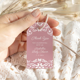 Cielito Lindo Mexican Girl Baby Shower Tack Presentetikett